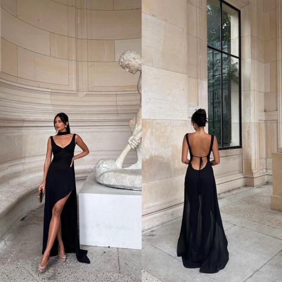 NWOT Arcina Ori Black Amelie High-Low Dress - Picture 4 of 13